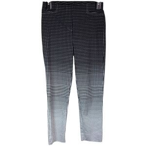 Joseph Ribkoff Black and White Checked Cropped Pants  Size Small